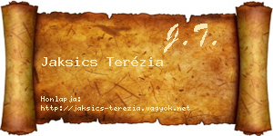 Jaksics Terézia névjegykártya